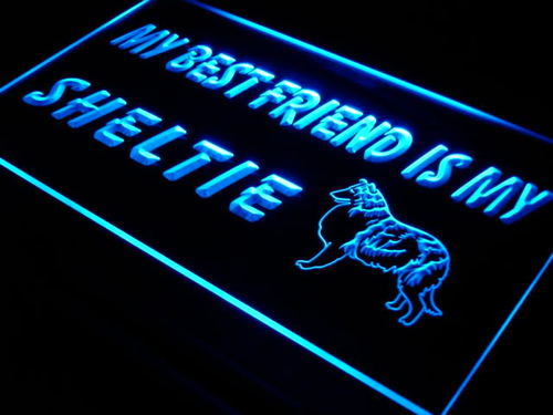 Best Friend Sheltie Dog Pet Shop Neon Light Sign